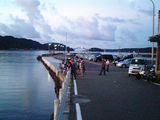 橋杭岩の朝焼け02