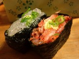 生しらす寿司と生桜えび寿司アップ