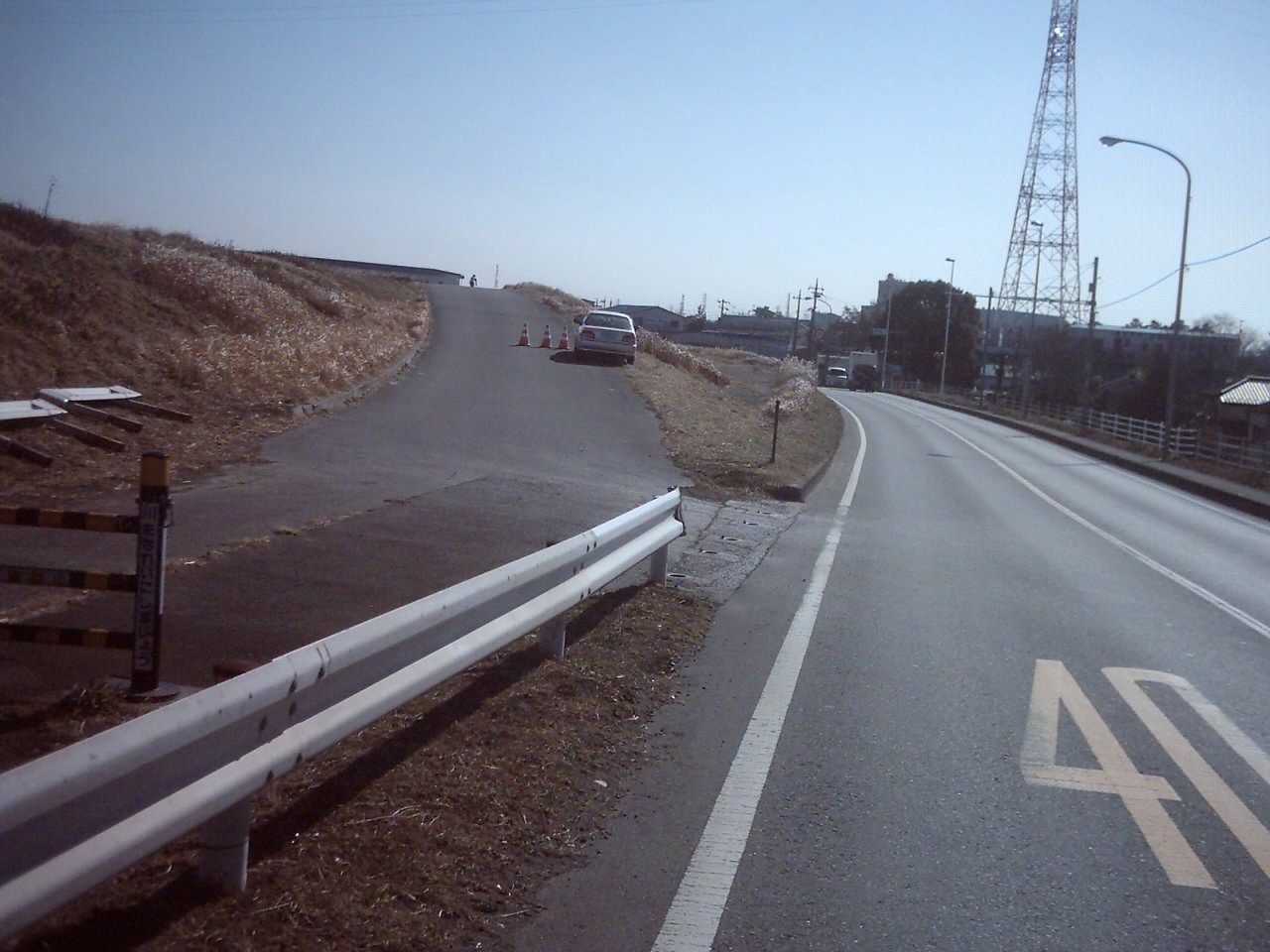 自転車の前に来てすぐ左折