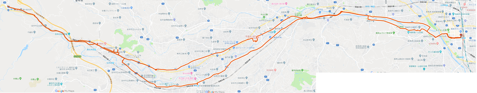 高崎-碓氷関所跡コースマップ
