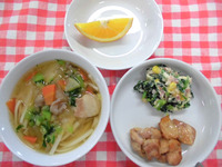 2.18 け草とコーンのサラダ オレンジ