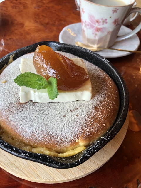202006庭園喫茶錦のし梅パンケーキ1