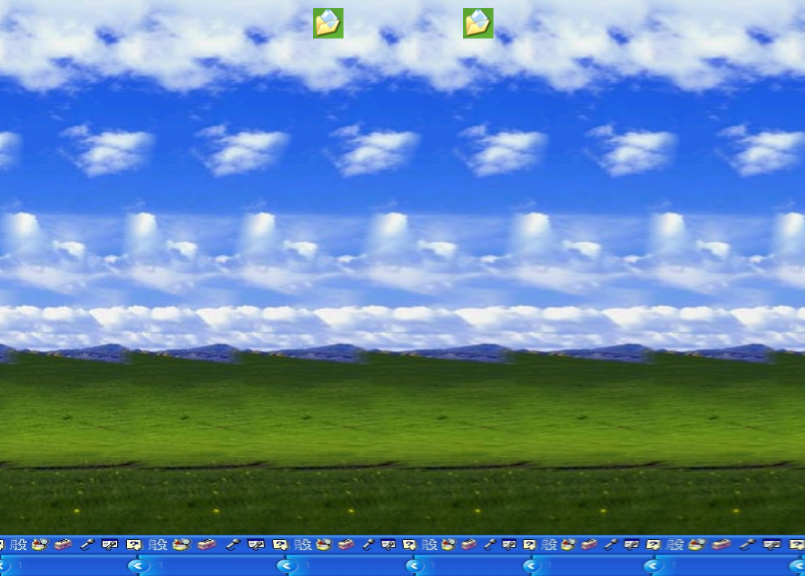 なんか変なデスクトップ 裸眼立体視画像 なんとか続ける