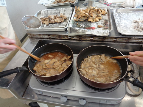 あじの骨の唐揚げ