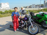 「あうん」のクルーＭさんは群馬からハーレーで