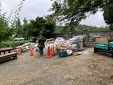 墓地の階段工事