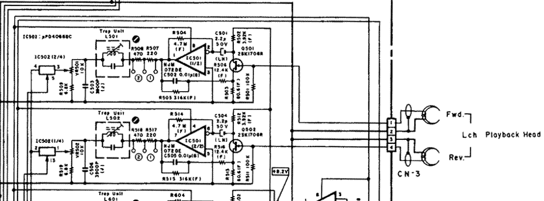 カセットデッキのヘッドアンプ回路 : プアオーディオなブログ