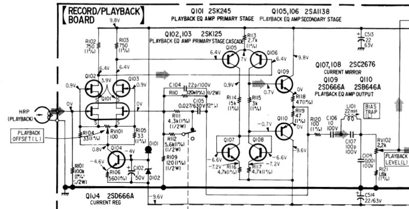 カセットデッキのヘッドアンプ回路 : プアオーディオなブログ