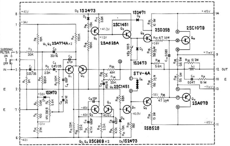 PIONEER SA-910 のプロテクト回路修理 : プアオーディオなブログ