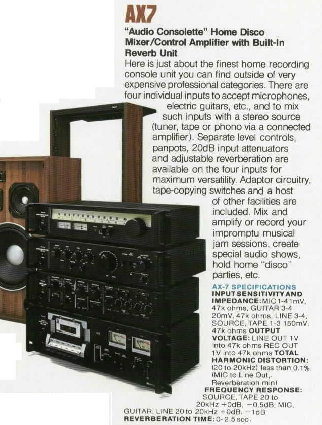 SANSUI SOUND CONSOLETTE AX-7の修理 : プアオーディオなブログ SANSUI SOUND CONSOLETTE AX-7の修理 : プアオーディオなブログ