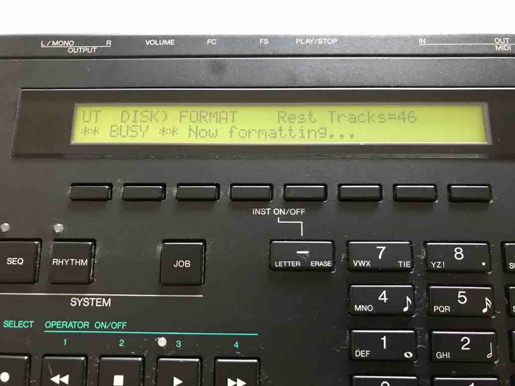 YAMAHA SY77 USBフロッピーエミュレータ換装済 YAMAHA SY77 USB