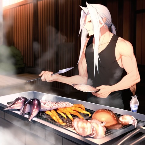 【画像】AIにイカを焼くセフィロスを描かせた結果wwwwwwwwwww