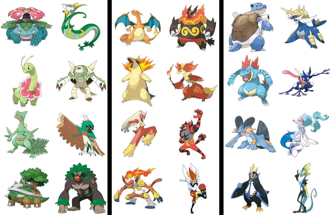 ポケモン歴代御三家の強さランキングがこちらwwwwwwwwww あまゲー速報