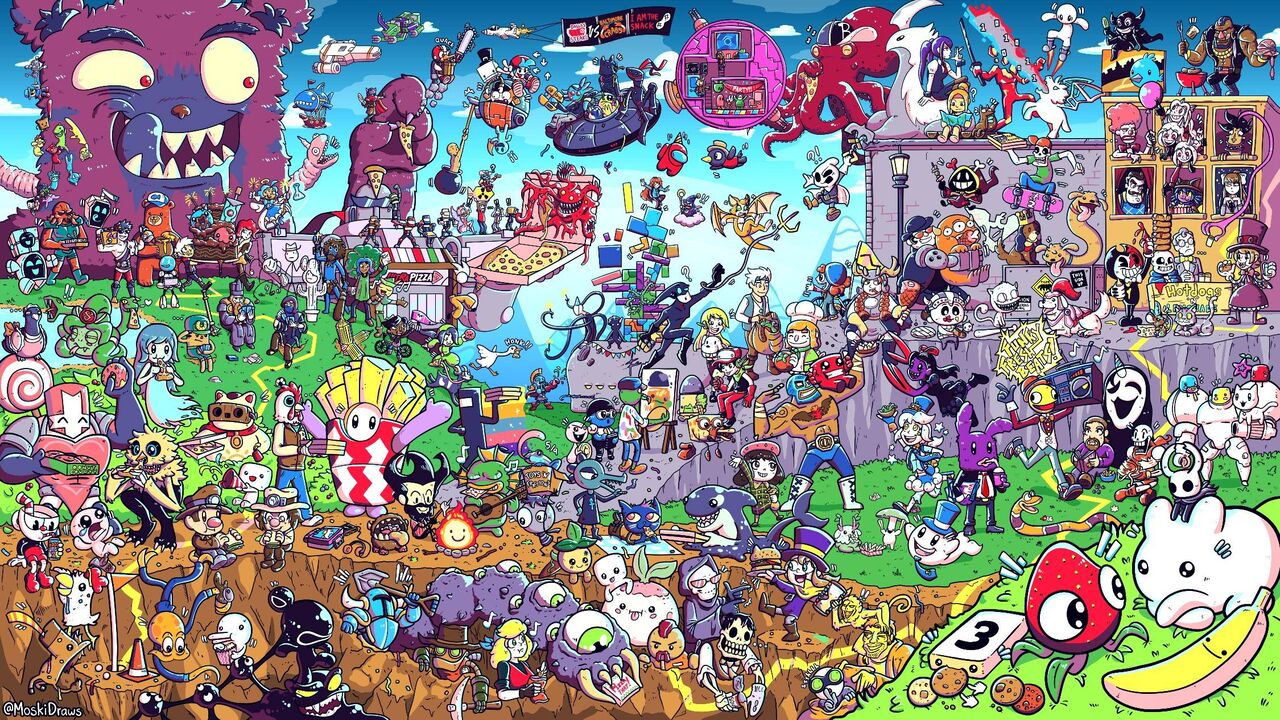 【画像】インディーゲームオールスターズの絵wwwwwwwww