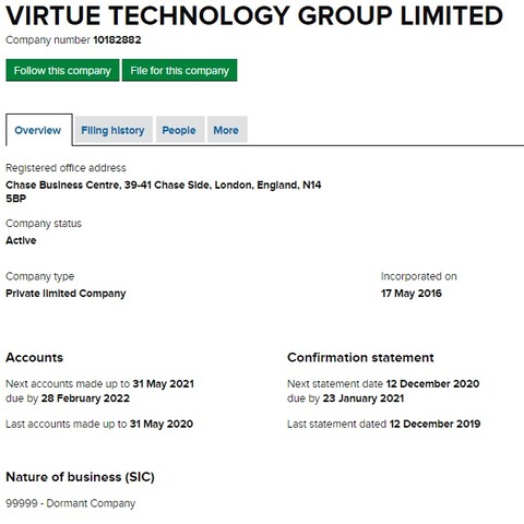 VIRTUE TECHNOLOGY GROUP LIMITED