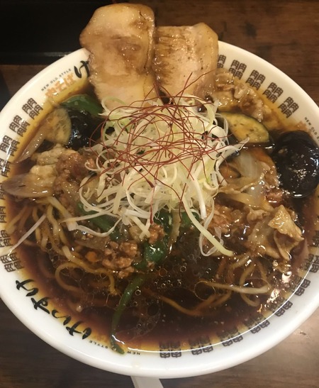 秋ナスの辛痺麻婆肉そば