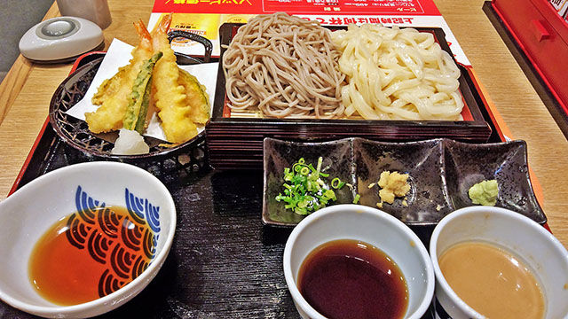 夢庵 二色合盛り天せいろ