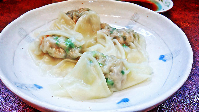 練馬 ラーメン ぼにしも 皿えびワンタン( 茹で )