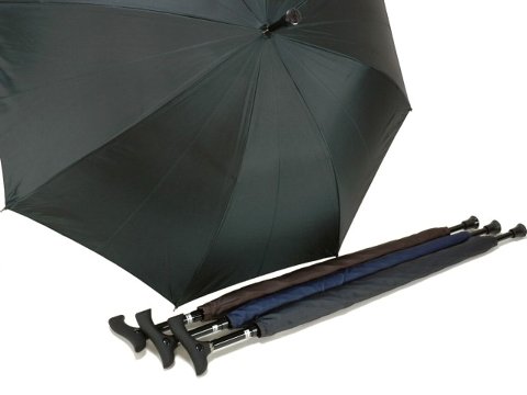 ステッキ兼用耐風傘