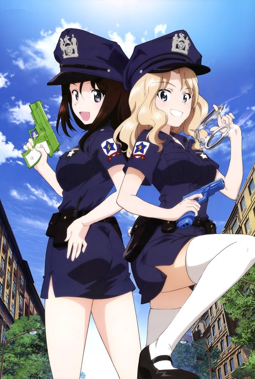 ガルパン メグミ ケイ 警察官 コスプレ 高画質