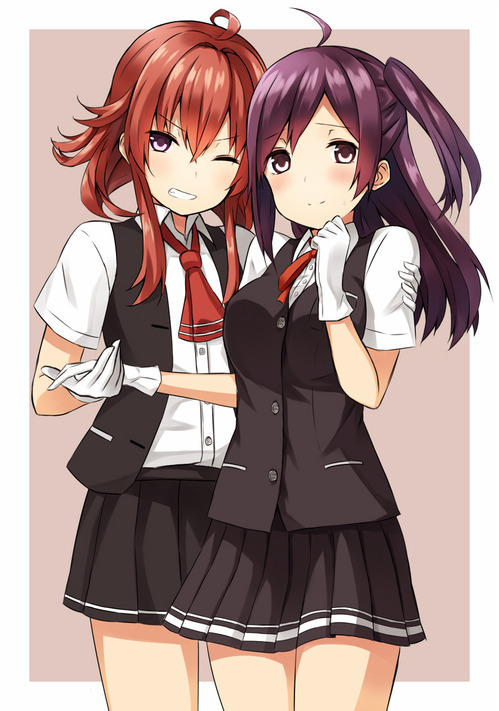 艦隊これくしょん 艦これ 嵐(あらし) 萩風(はぎかぜ) 画像 壁紙