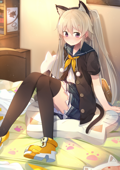 蒼の彼方のフォーリズム あおかな 有坂真白(ありさかましろ) 制服 ニーソ 画像 壁紙