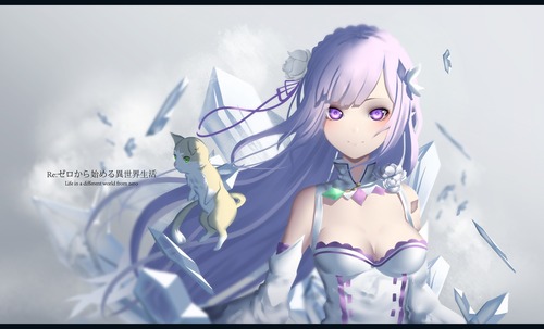 リゼロ Reゼロから始める異世界生活 エミリア EMT マジ天使 銀髪ハーフエルフ 1500 910 画像 壁紙