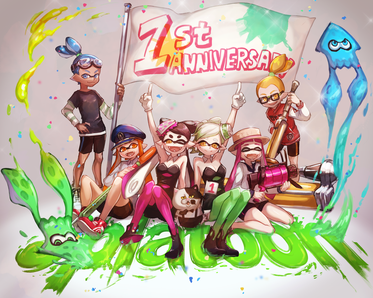 Splatoon スプラトゥーン 画像 壁紙 02 15枚 インクリング イカガール イカボーイ シオカラーズ ホタル アオリ 2次元画像壁紙収集所