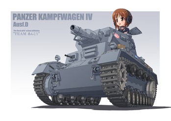 ガールズ＆パンツァー ガルパン 西住みほ 西住殿 あんこうチーム Ⅳ号戦車 デフォルメ 画像 壁紙