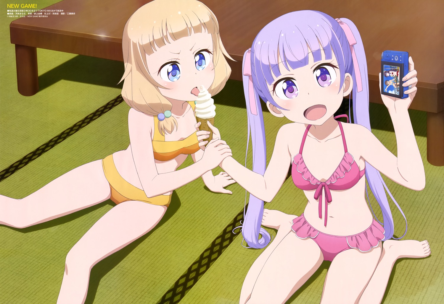 New Game 水着の青葉ちゃんやパンチラひふみんなど 5枚 画像 壁紙 08 2次元画像壁紙収集所