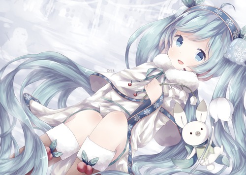 ボーカロイド vocaloid かわいい初音ミク 雪ミク 冬 画像 壁紙