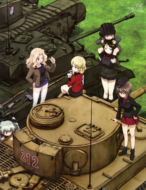 girls_und_panzer ガールズ&パンツァー ガルパン アンツィオ高校・アンチョビ 聖グロリアーナ女学院・ダージリン 黒森峰・西住まほ 大洗女子・西住みほ プラウダ高校・カチューシャ サンダース付属・ケイ 戦車 公式イラスト・ピンナップ 画像 壁紙