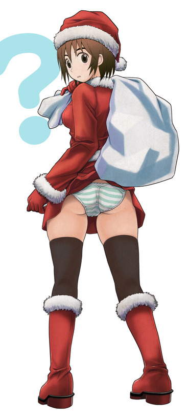 よつばと！ 綾瀬 風香 ふうか 縞パン ふともも クリスマス サンタ エロ 画像 壁紙