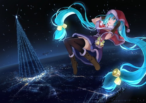 ボーカロイド 初音ミク クリスマス画像 スマホ壁紙