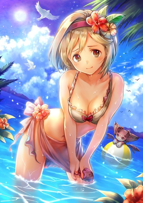 granblue_fantasy グランブルーファンタジー（グラブル） ジータ 女主人公 かわいい 水着・夏・海 画像 壁紙