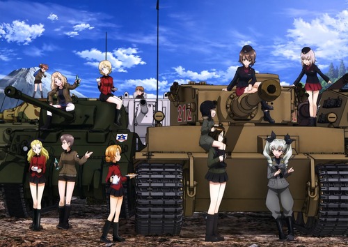 girls_und_panzer ガールズ&パンツァー ガルパン アンツィオ高校・アンチョビ 聖グロリアーナ女学院・ダージリン 黒森峰・西住まほ 大洗女子・西住みほ プラウダ高校・カチューシャ サンダース付属・ケイ 戦車 公式イラスト・ピンナップ 画像 壁紙