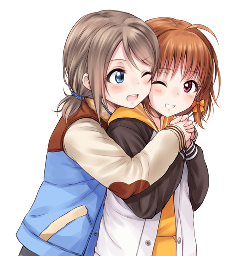 ラブライブサンシャイン Aqours(アクア) 渡辺曜(わたなべよう) 高海千歌(たかみちか) ようちか 私服 画像 壁紙