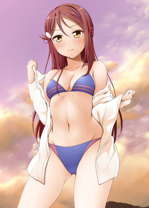 lovelive_sunshine ラブライブサンシャイン aqours・アクア 桜内梨子・さくらうちりこ 水着 かわいい 604 841 画像 壁紙