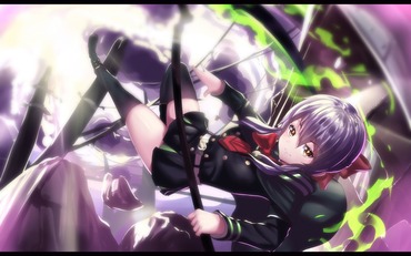 2次 終りのセラフ seraph of the end 柊シノア hiragi shinoa 月鬼ノ組 鬼呪装備 縦 画像 PC スマホ 壁紙