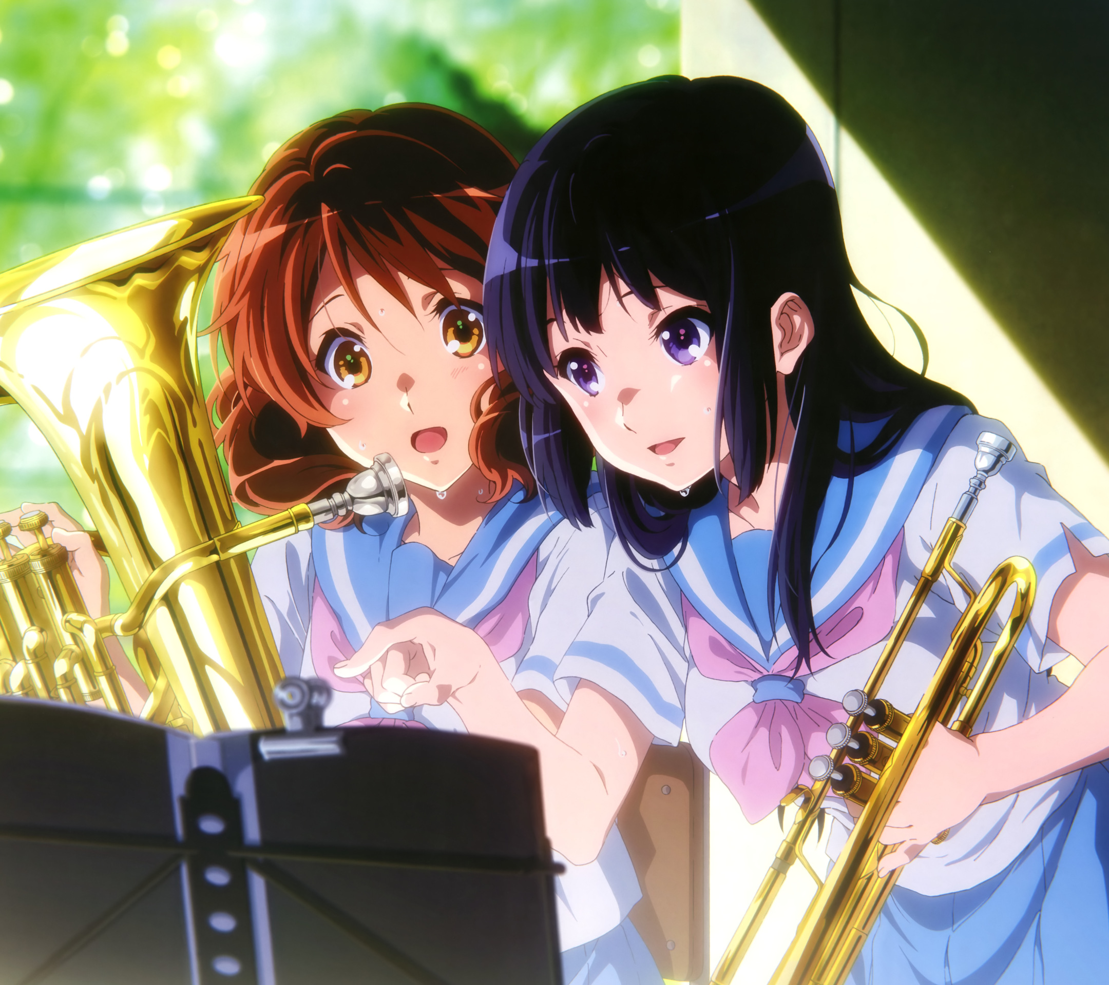 響け ユーフォニアム 黄前久美子 高坂麗奈 演奏の練習中 Pc Psvita Iphone7 6系 Ipad 壁紙 画像 壁紙 11 2次元画像壁紙収集所