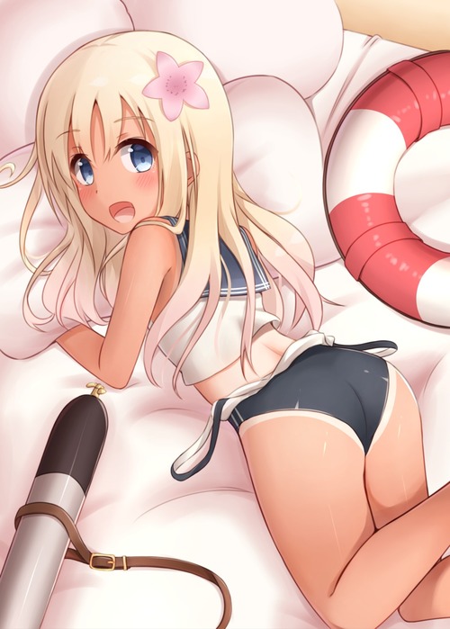 艦隊これくしょん 艦これ 呂(ろ)500 スク水 日焼けあと 画像 壁紙