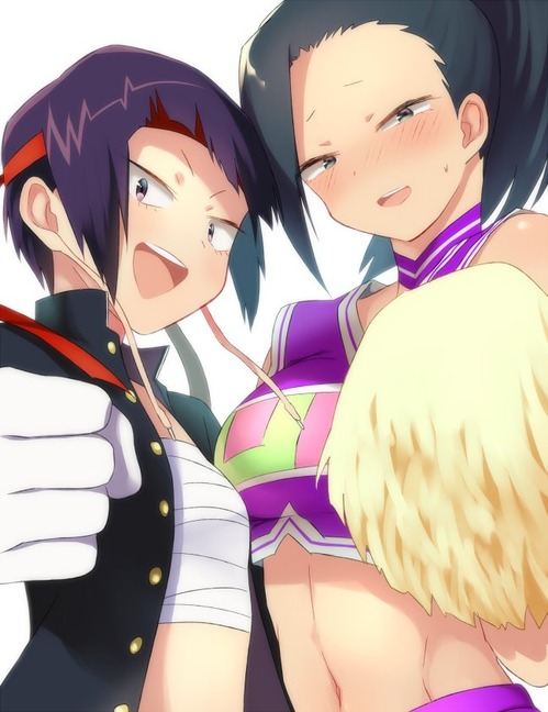 僕のヒーローアカデミア(僕アカ) boku_aka 耳郎響香(じろうきょうか) 八百万百(やおよろず もも) チアガール チアコス 応援団 サラシ 画像 壁紙