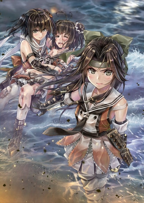 艦隊これくしょん 艦これ 川内・神通・那珂 3姉妹 かっこいい 軽巡洋艦 イラスト 画像 壁紙