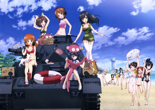 girls_und_panzer ガールズ&パンツァー ガルパン アンツィオ高校・アンチョビ 聖グロリアーナ女学院・ダージリン 黒森峰・西住まほ 大洗女子・西住みほ プラウダ高校・カチューシャ サンダース付属・ケイ 戦車 公式イラスト・ピンナップ 画像 壁紙