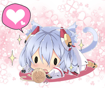 ファンタシースターオンライン2 PSO2 マトイ matoi デフォルメ ちびキャラ sd ねこみみ nekomimi animal ears 尻尾 tales かわいい cute 横長 画像 PC スマホ 壁紙 待ち受け