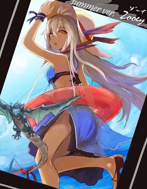 granblue_fantasy グランブルーファンタジー(グラブル) ジオーダーグランデ ゾーイ 褐色肌 水着 かわいい・かっこいい 画像 壁紙