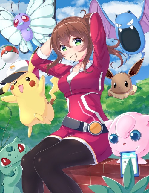 PokemonGO ポケモンGO 女トレーナー 女主人公 かわいい イラスト 画像 壁紙