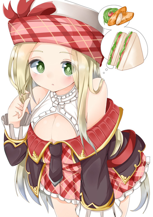 granblue_fantasy グランブルーファンタジー(グラブル) 食べ物のことを考えているジオラ様 イクニア 画像 壁紙