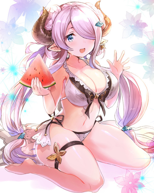 granblue_fantasy グランブルーファンタジー（グラブル） ナルメア 巨乳 エロかわいい 水着・夏・海 画像 壁紙