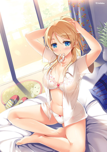 2次 ero えろ エロ love_live! ラブライブ! ayase_eri あやせえり 絢瀬 絵里 下着 パンツ ブラ ポニーテール pc スマホ 縦 画像 壁紙
